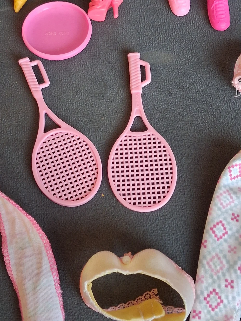 Barbie 1990 Pink Doll Accessories & Clothing Mix